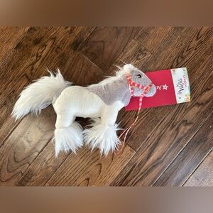 NWT American Girl Wellie Wishers Shetland Pony White and Gray Plush 2018
